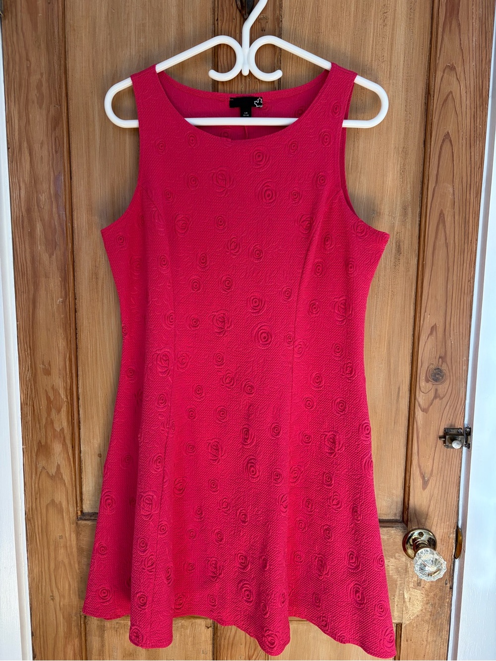 Sears Sleeveless Textured Mini Dress - Hot Pink